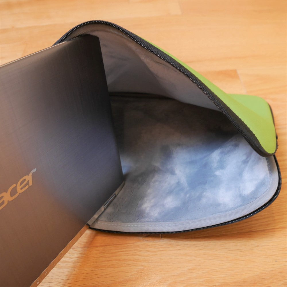 Unique Travel Gift Laptop Sleeve - White Oval • YQR Regina • YHM Designs - Image 07