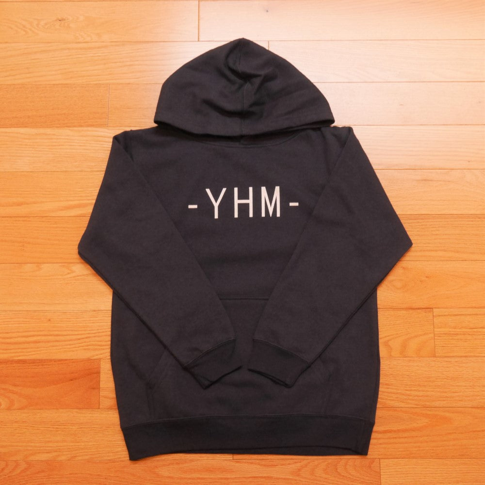 YHM Designs - YXE Saskatoon Kid's Fleece Hoodie - Airport Code with Aircraft Registration Lettering Design - Red Graphic - Image 10