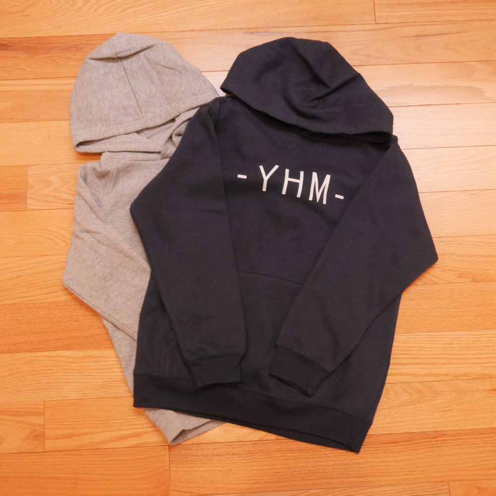 YHM Designs - YUL Montreal Kid's Fleece Hoodie - Airport Code with Aircraft Registration Lettering Design - Red Graphic - Image 11
