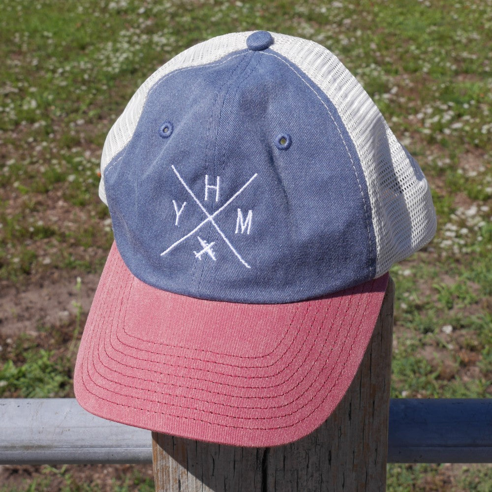 Crossed-X Dad Hat - White • YEG Edmonton • YHM Designs - Image 25