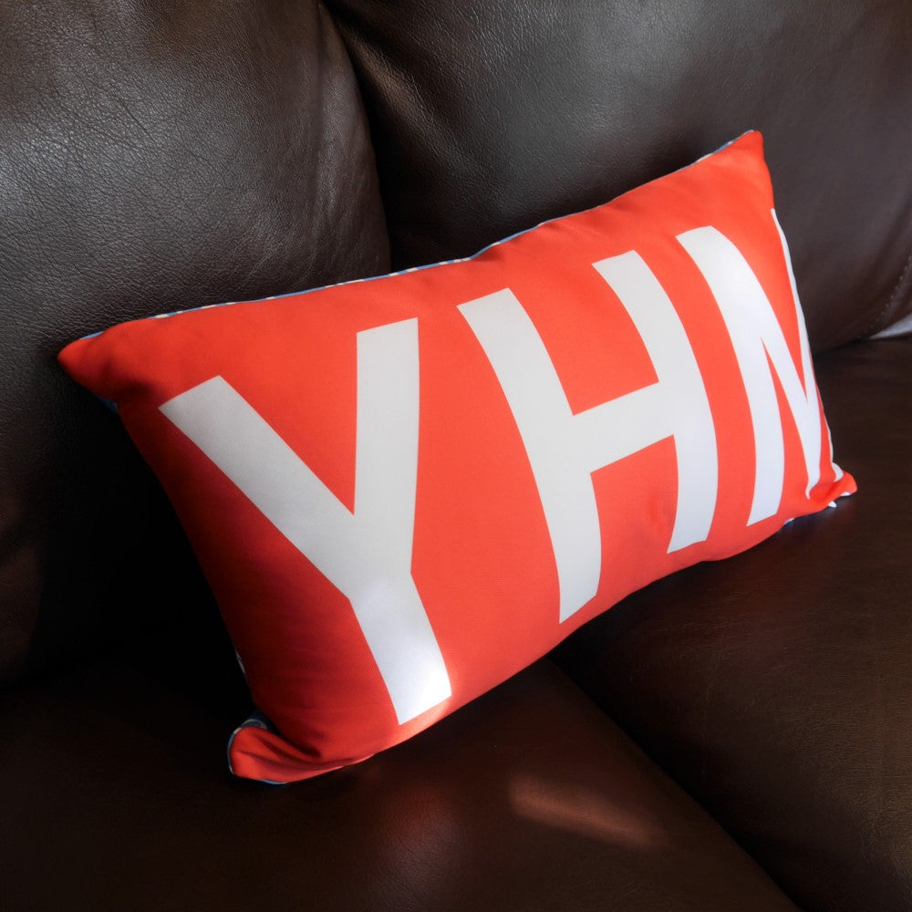 Unique Travel Gift Throw Pillow - White Oval • YEG Edmonton • YHM Designs - Image 07