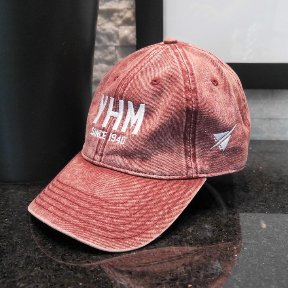 YHM Designs - DUB Dublin Vintage Washed Cotton Twill Cap with Airport Code and Roundel Design - Image 04