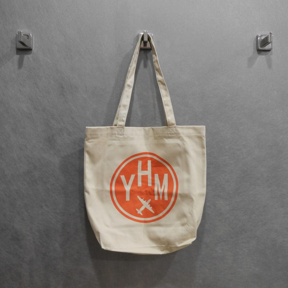 Unique Travel Gift Organic Tote - White Oval • YYZ Toronto • YHM Designs - Image 08