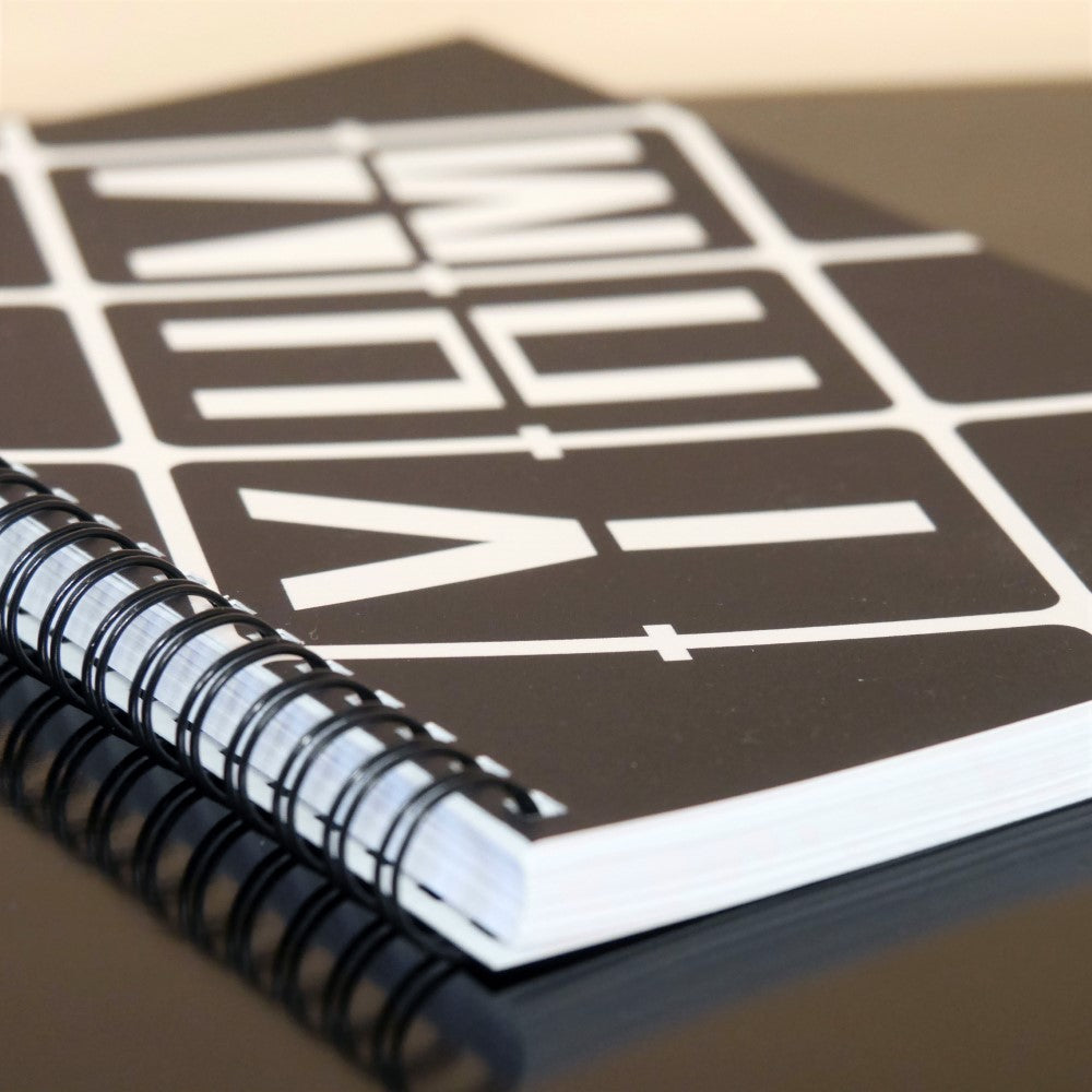 Code Ath ATH Athens Spiral Notebook • Black with Oval Car Sticker Design • YHM ...