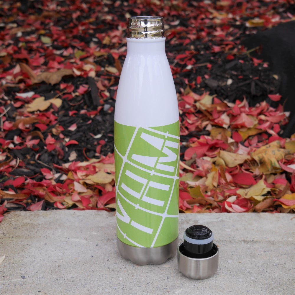 Unique Travel Gift Water Bottle - White Oval • BRU Brussels • YHM Designs - Image 10