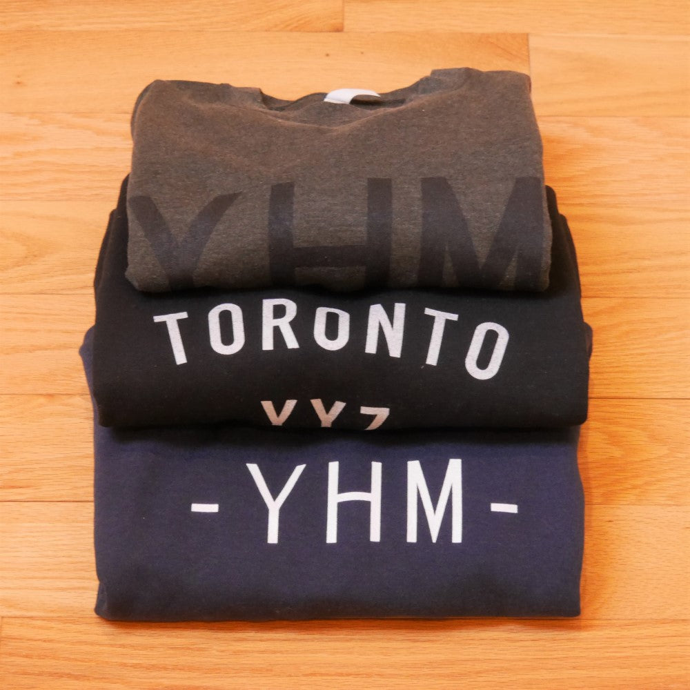 YHM Designs - YXS Prince George Premium Sweatshirt - Crossed-X Design with Airport Code and Vintage Propliner - Black Embroidery - Image 12