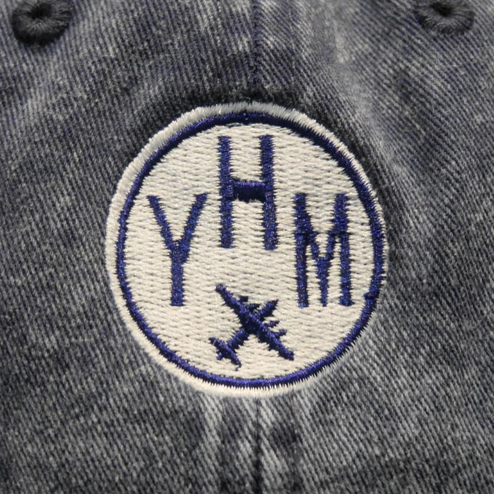 YHM Designs - GRU Sao Paulo Vintage Washed Cotton Twill Cap with Airport Code and Roundel Design - Image 03