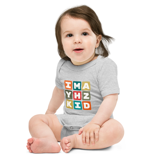 Baby Bodysuit - Colourful Blocks • YHZ Halifax • YHM Designs - Image 01