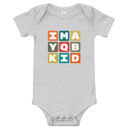 Baby Bodysuit - Colourful Blocks • YQB Quebec City • YHM Designs - Image 02