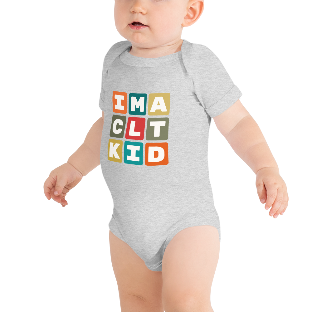 Baby Bodysuit - Colourful Blocks • CLT Charlotte • YHM Designs - Image 03