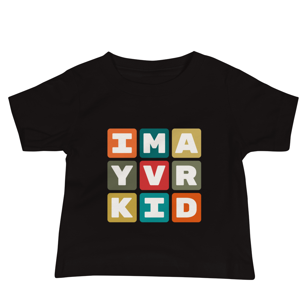 Baby T-Shirt - Colourful Blocks • YVR Vancouver • YHM Designs - Image 02