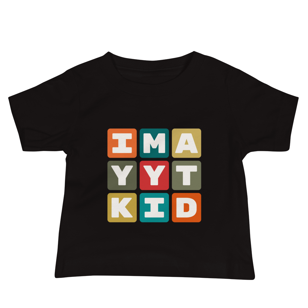YHM Designs - YYT St. John's Airport Code Baby T-Shirt - Colourful Blocks Design - Image 02