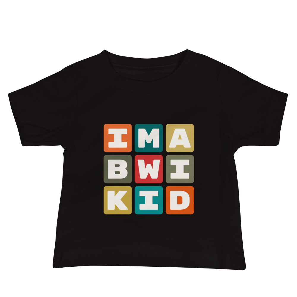 Baby T-Shirt - Colourful Blocks • BWI Baltimore • YHM Designs - Image 02