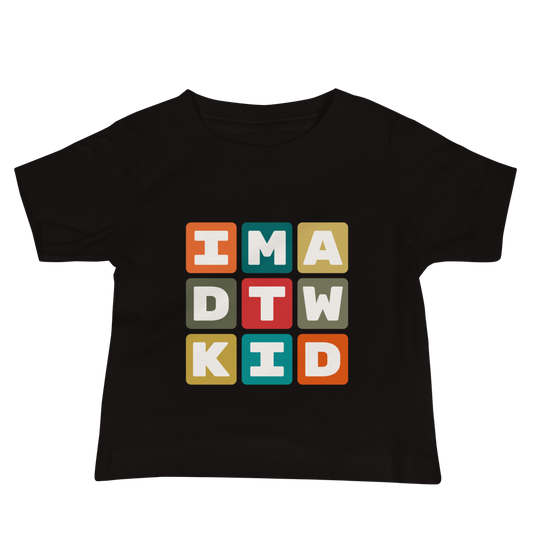 Baby T-Shirt - Colourful Blocks • DTW Detroit • YHM Designs - Image 02