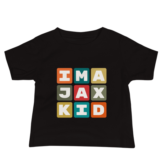 Baby T-Shirt - Colourful Blocks • JAX Jacksonville • YHM Designs - Image 02