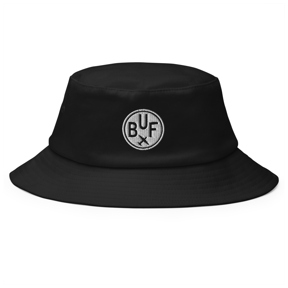 Roundel Bucket Hat - Black & White • BUF Buffalo • YHM Designs - Image 01