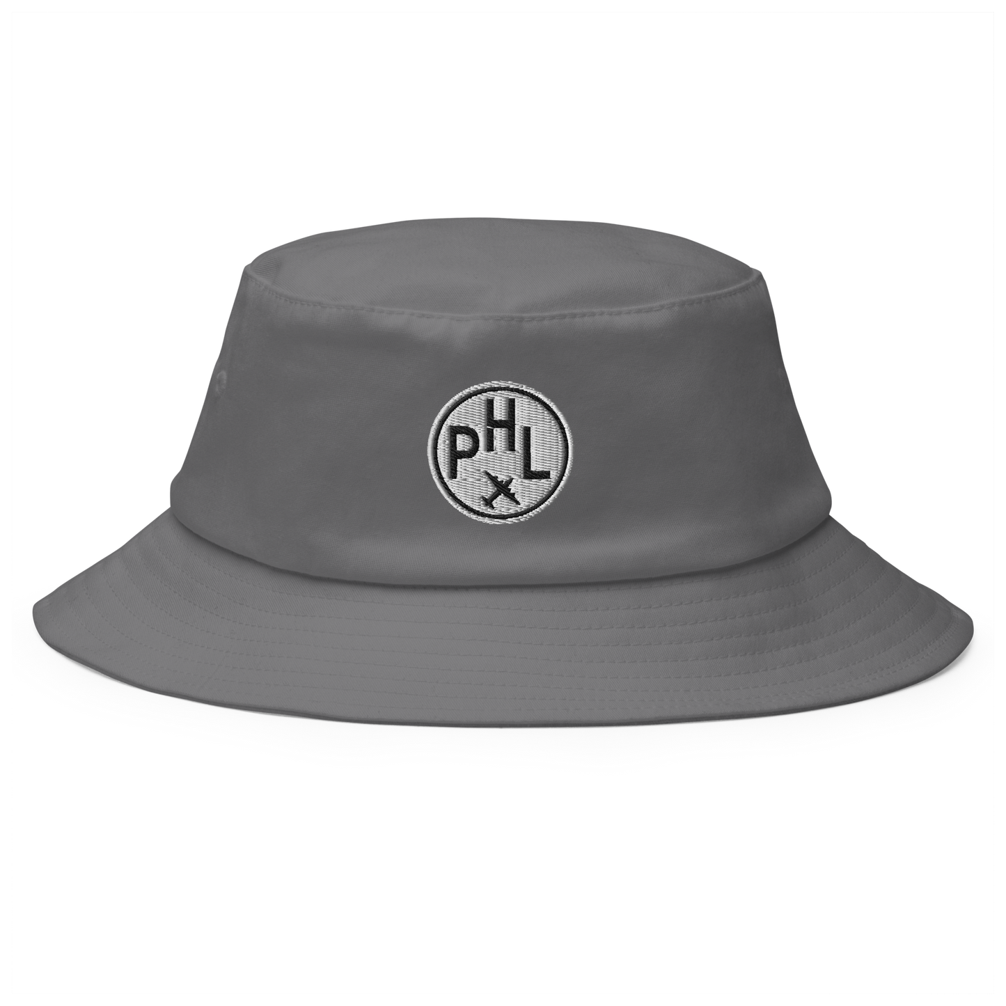 Roundel Bucket Hat - Black & White • PHL Philadelphia • YHM Designs - Image 04