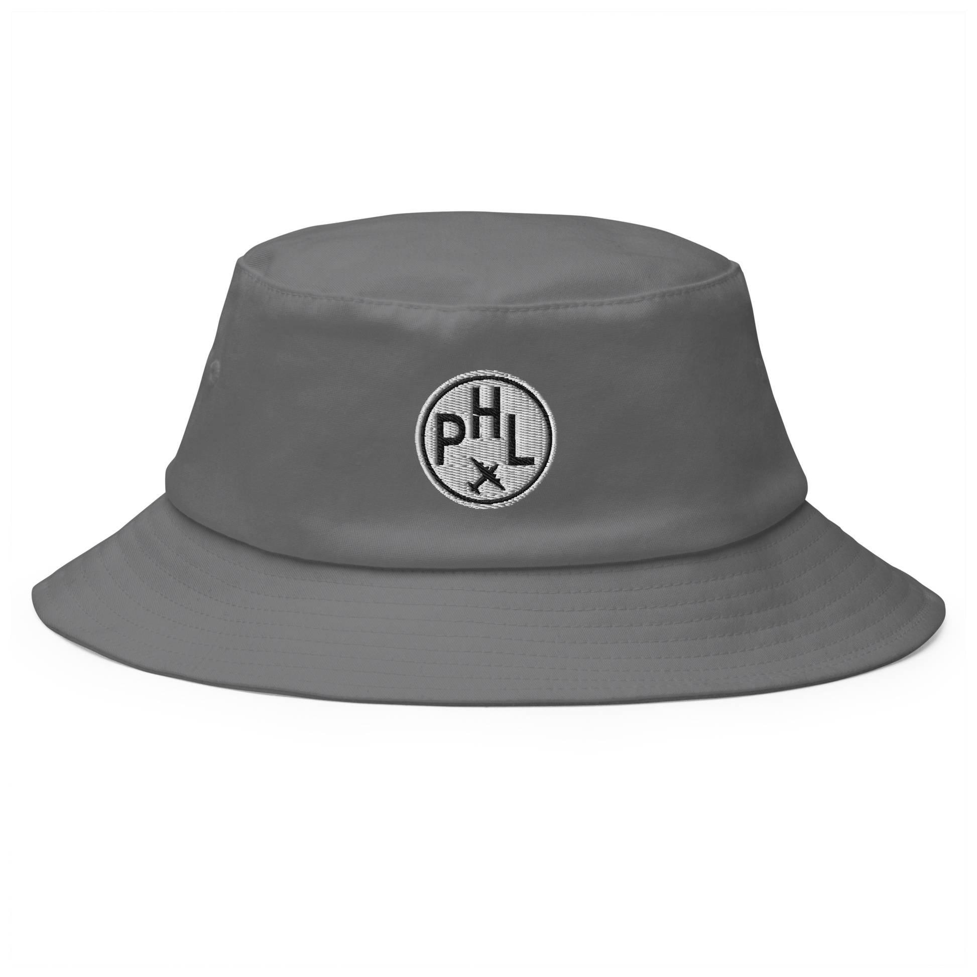 Roundel Bucket Hat - Black & White • PHL Philadelphia • YHM Designs - Image 04