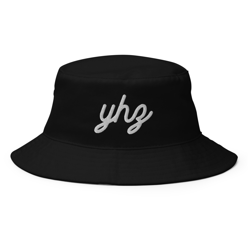 Vintage Script Bucket Hat • YHZ Halifax • YHM Designs - Image 01