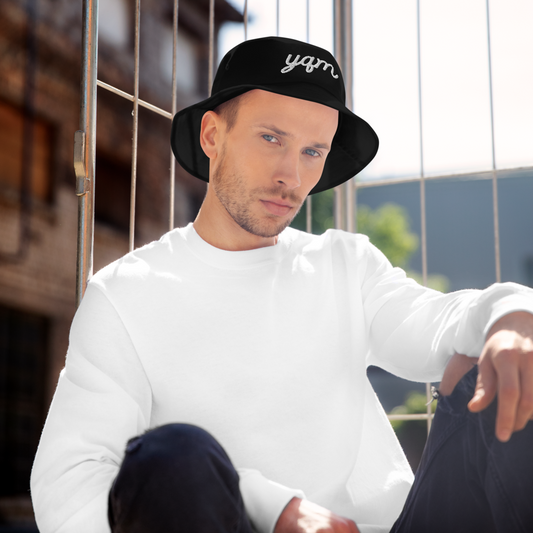 Vintage Script Bucket Hat • YQM Moncton • YHM Designs - Image 02