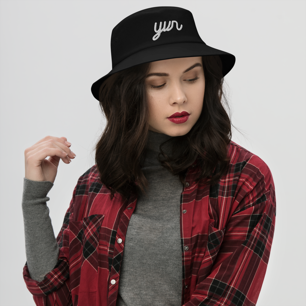 Vintage Script Bucket Hat • YVR Vancouver • YHM Designs - Image 04