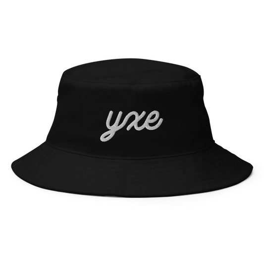 Vintage Script Bucket Hat • YXE Saskatoon • YHM Designs - Image 01