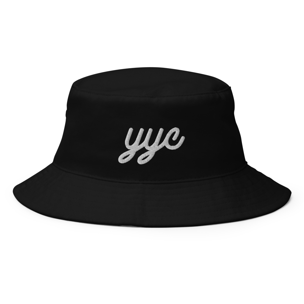 Vintage Script Bucket Hat • YYC Calgary • YHM Designs - Image 01