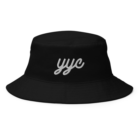 Vintage Script Bucket Hat • YYC Calgary • YHM Designs - Image 01