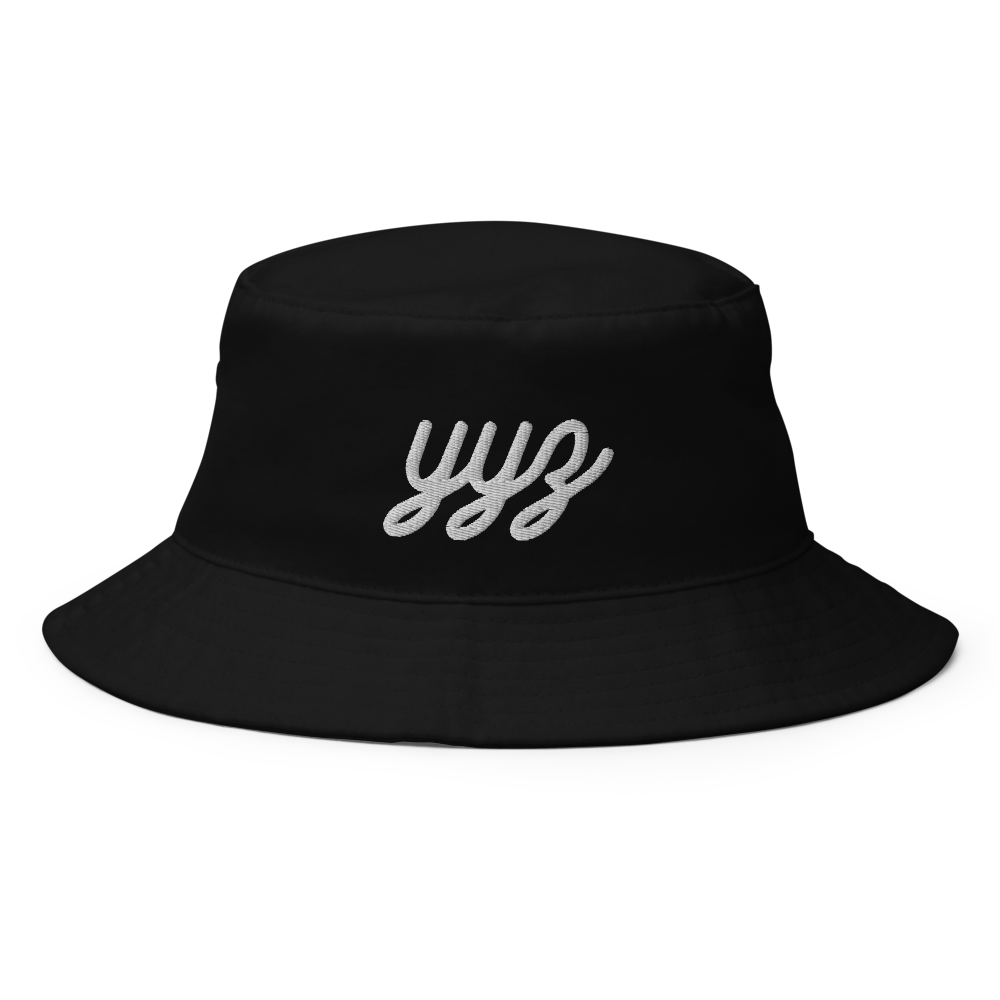 Vintage Script Bucket Hat • YYZ Toronto • YHM Designs - Image 01