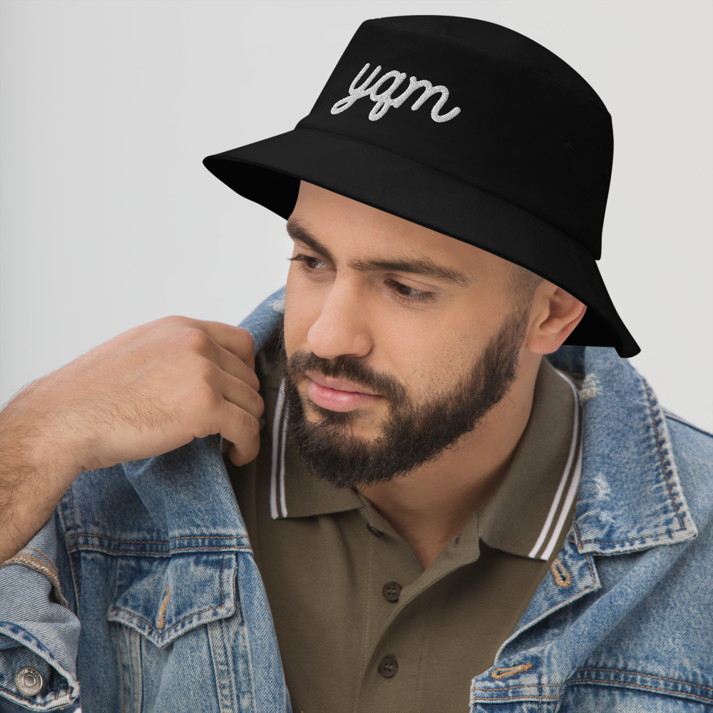 Vintage Script Bucket Hat • YQM Moncton • YHM Designs - Image 03