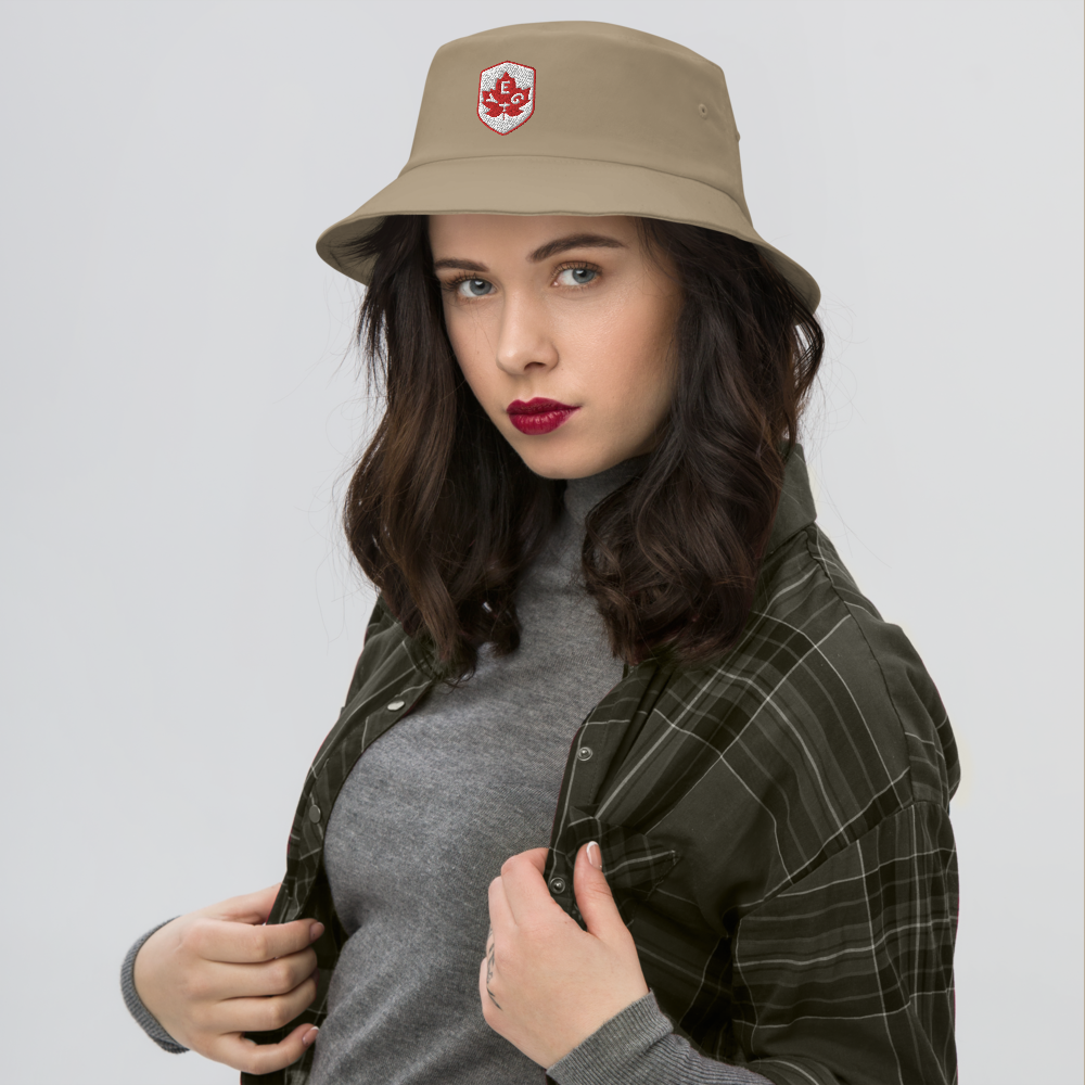 Maple Leaf Bucket Hat - Red/White • YEG Edmonton • YHM Designs - Image 03