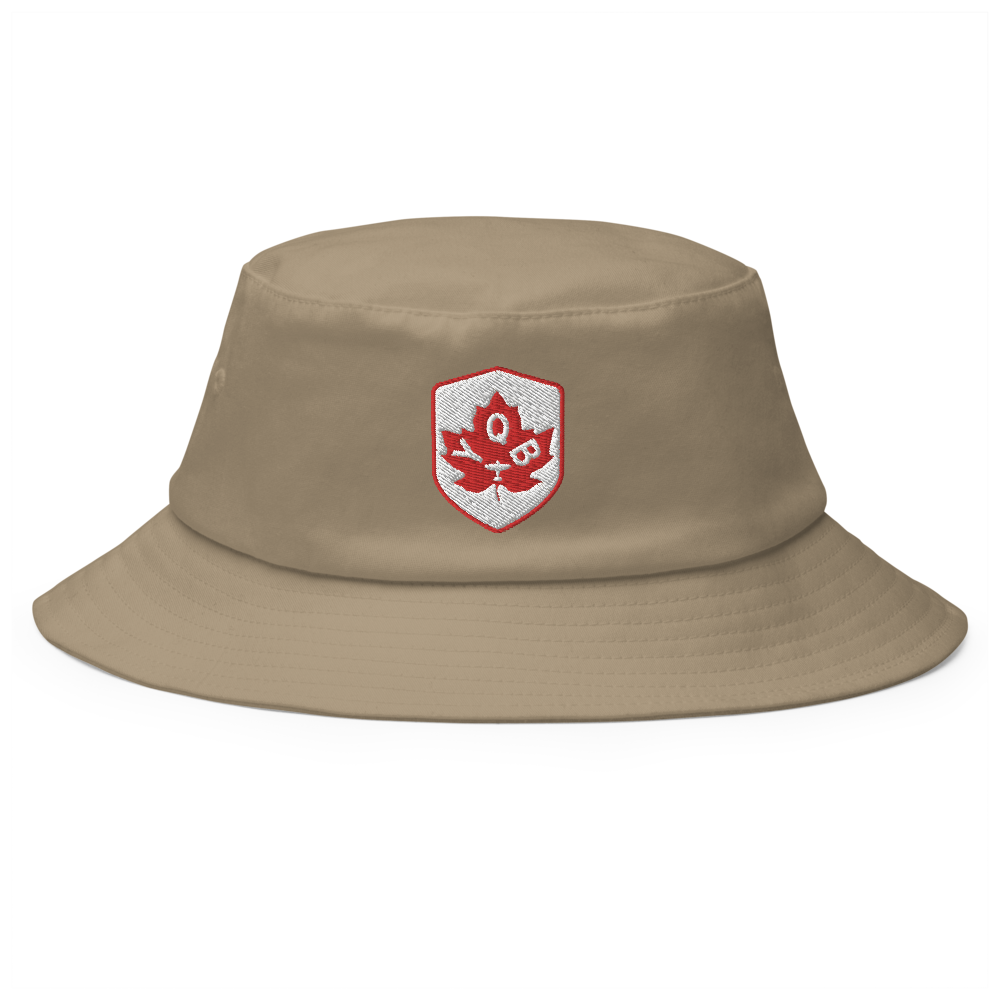 Maple Leaf Bucket Hat - Red/White • YQB Quebec City • YHM Designs - Image 02