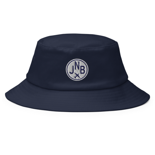 Roundel Bucket Hat - Navy Blue & White • JNB Johannesburg • YHM Designs - Image 01