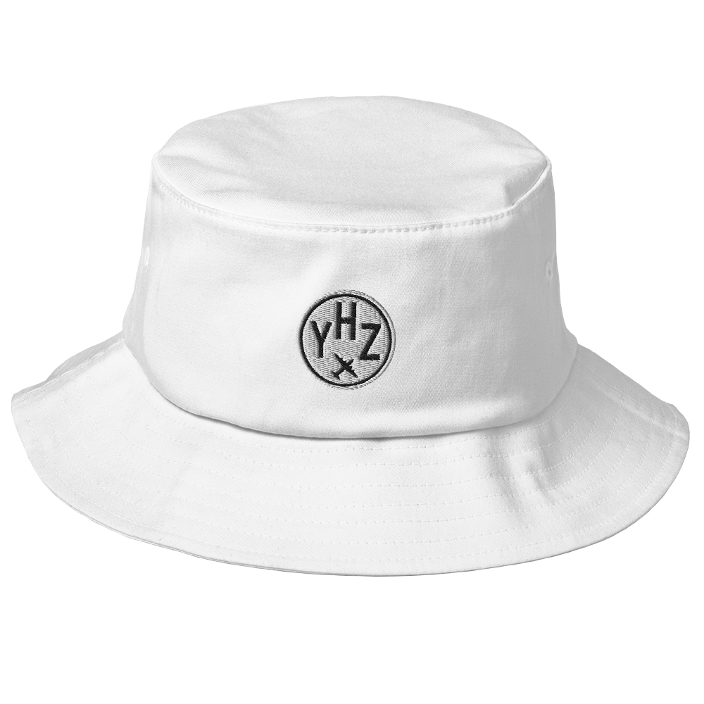 YHM Designs - YHZ Halifax Old School Cool Bucket Hat with Airport Code - City-Themed Merchandise - Roundel Design with Vintage Airplane - Image 6