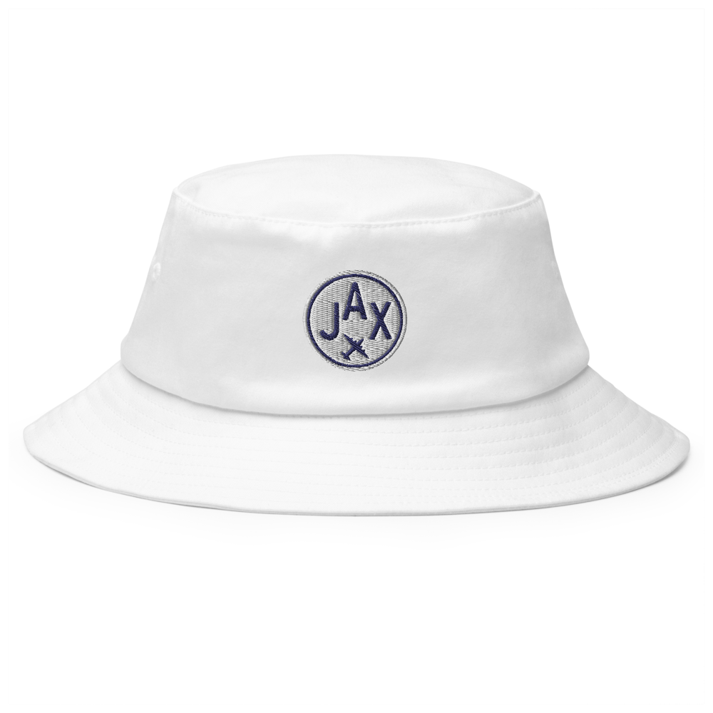 Roundel Bucket Hat - Navy Blue & White • JAX Jacksonville • YHM Designs - Image 06