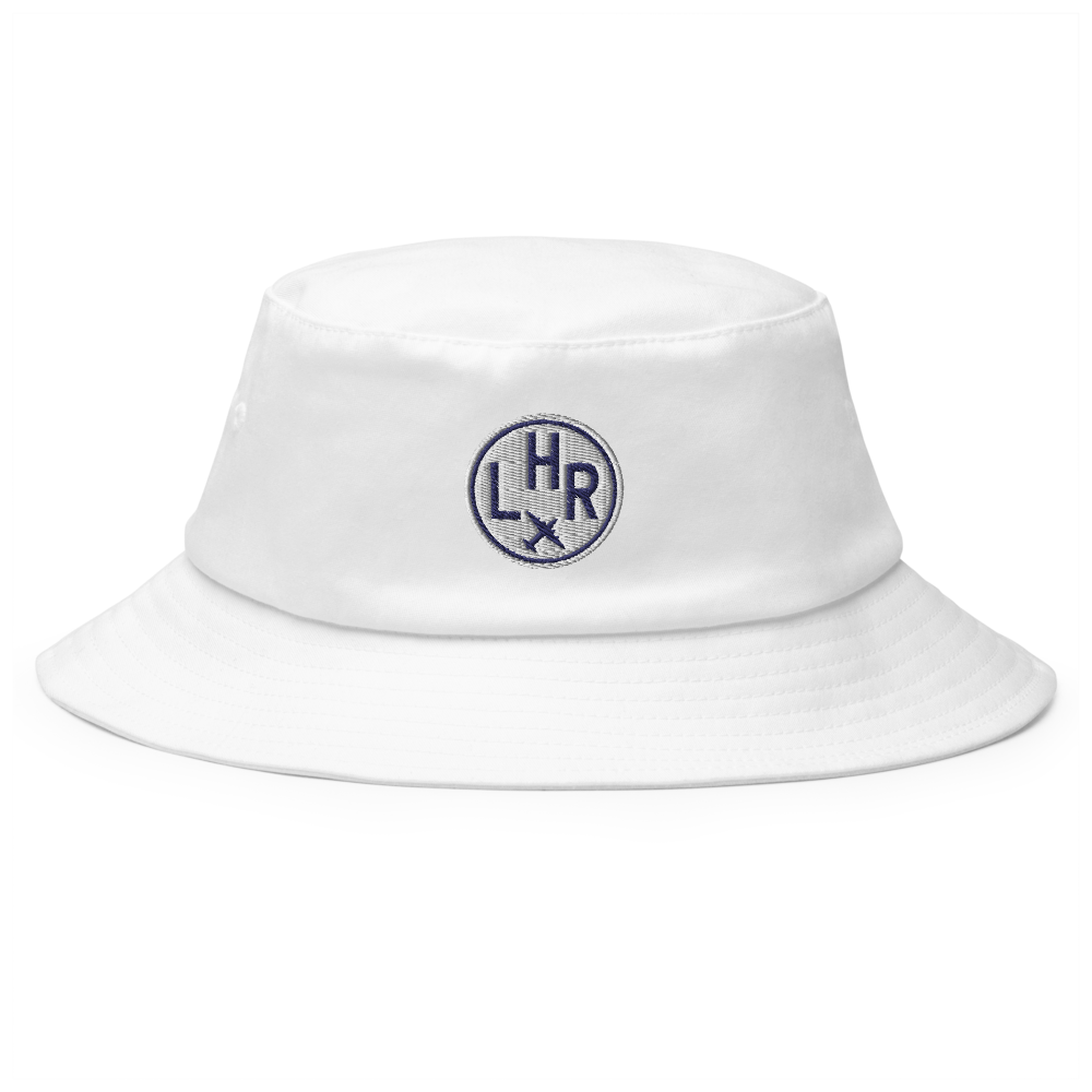 Roundel Bucket Hat - Navy Blue & White • LHR London • YHM Designs - Image 06