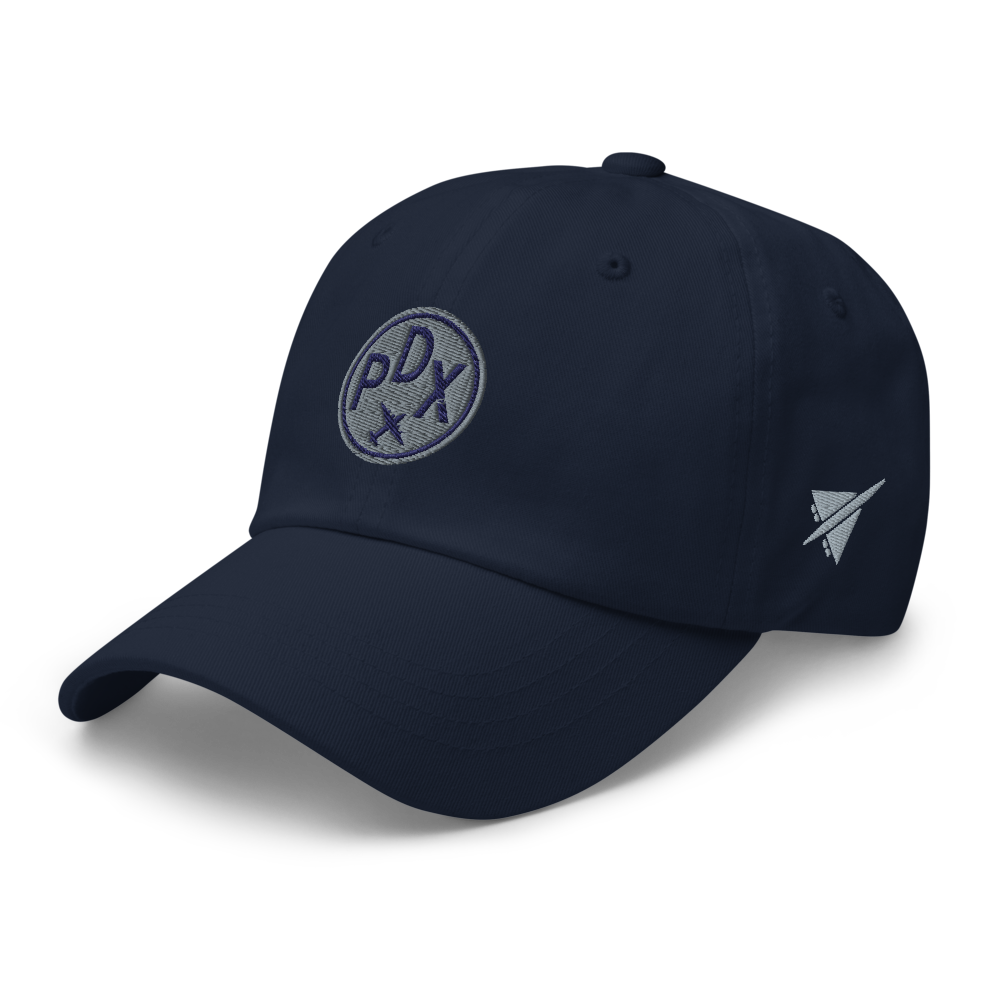 YHM Designs - PDX Portland Baseball Cap/Dad Hat - Airport Code and Roundel Design with Vintage Airplane 10