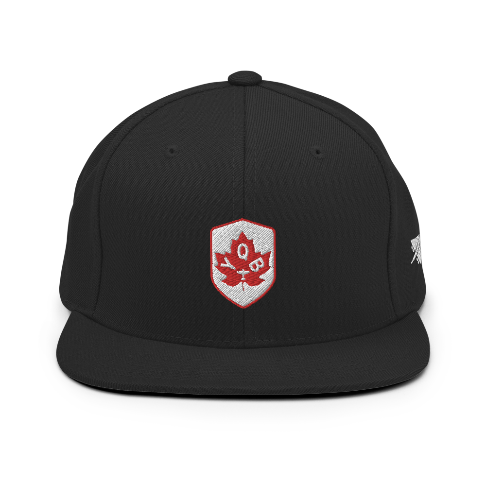 Maple Leaf Snapback Hat - Red/White • YQB Quebec City • YHM Designs - Image 06