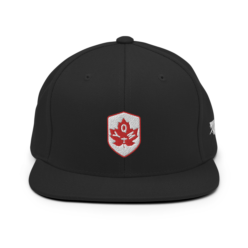 Maple Leaf Snapback Hat - Red/White • YQM Moncton • YHM Designs - Image 06