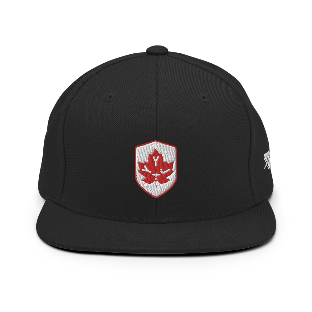 Maple Leaf Snapback Hat - Red/White • YYJ Victoria • YHM Designs - Image 06