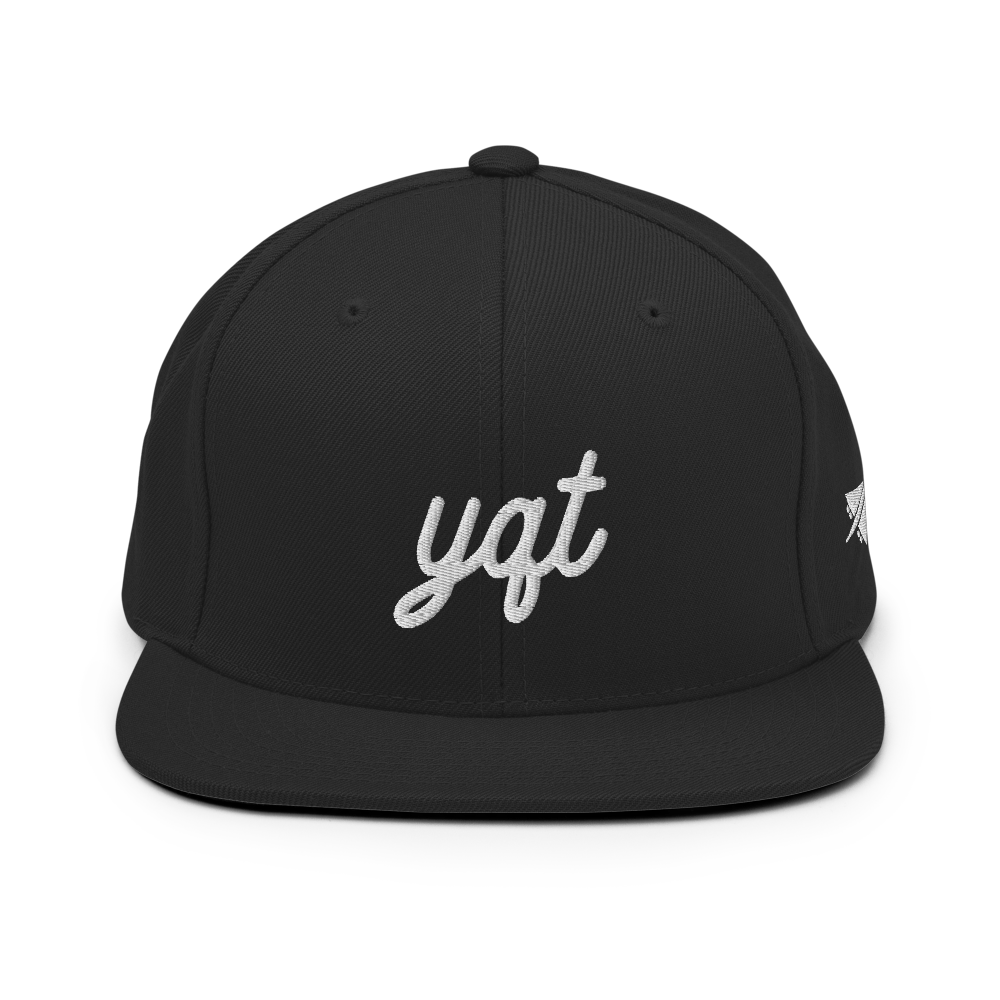 Vintage Script Snapback Hat • YQT Thunder Bay • YHM Designs - Image 08