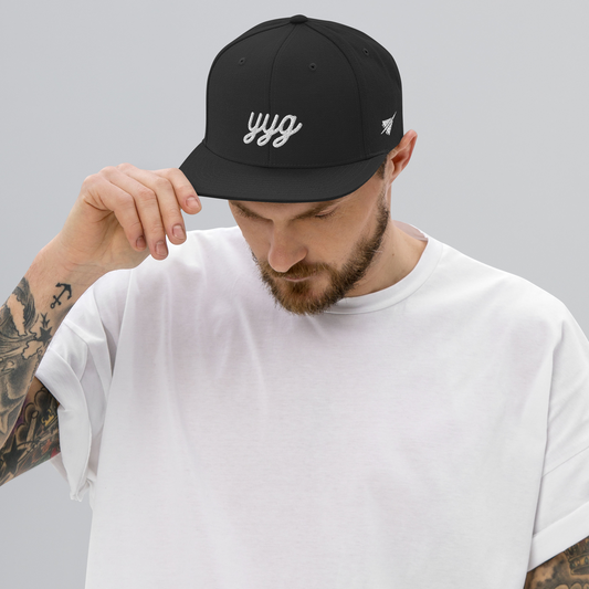 Vintage Script Snapback Hat • YYG Charlottetown • YHM Designs - Image 02