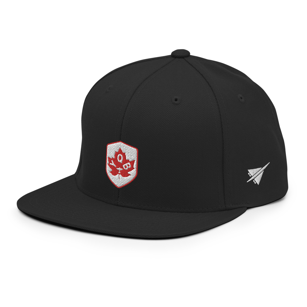 Maple Leaf Snapback Hat - Red/White • YQB Quebec City • YHM Designs - Image 08