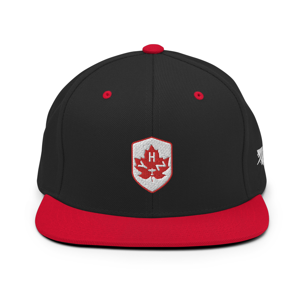 Maple Leaf Snapback Hat - Red/White • YHZ Halifax • YHM Designs - Image 09