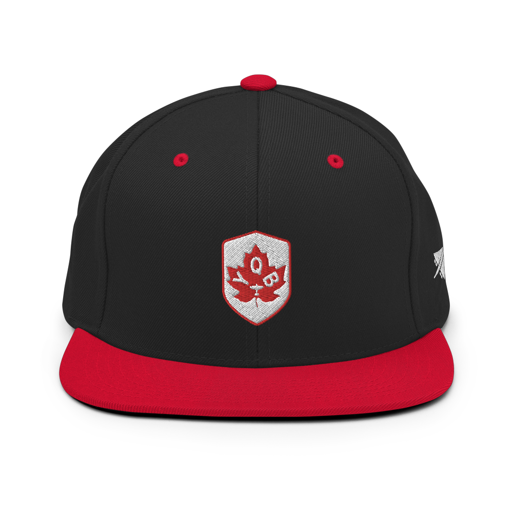 Maple Leaf Snapback Hat - Red/White • YQB Quebec City • YHM Designs - Image 09