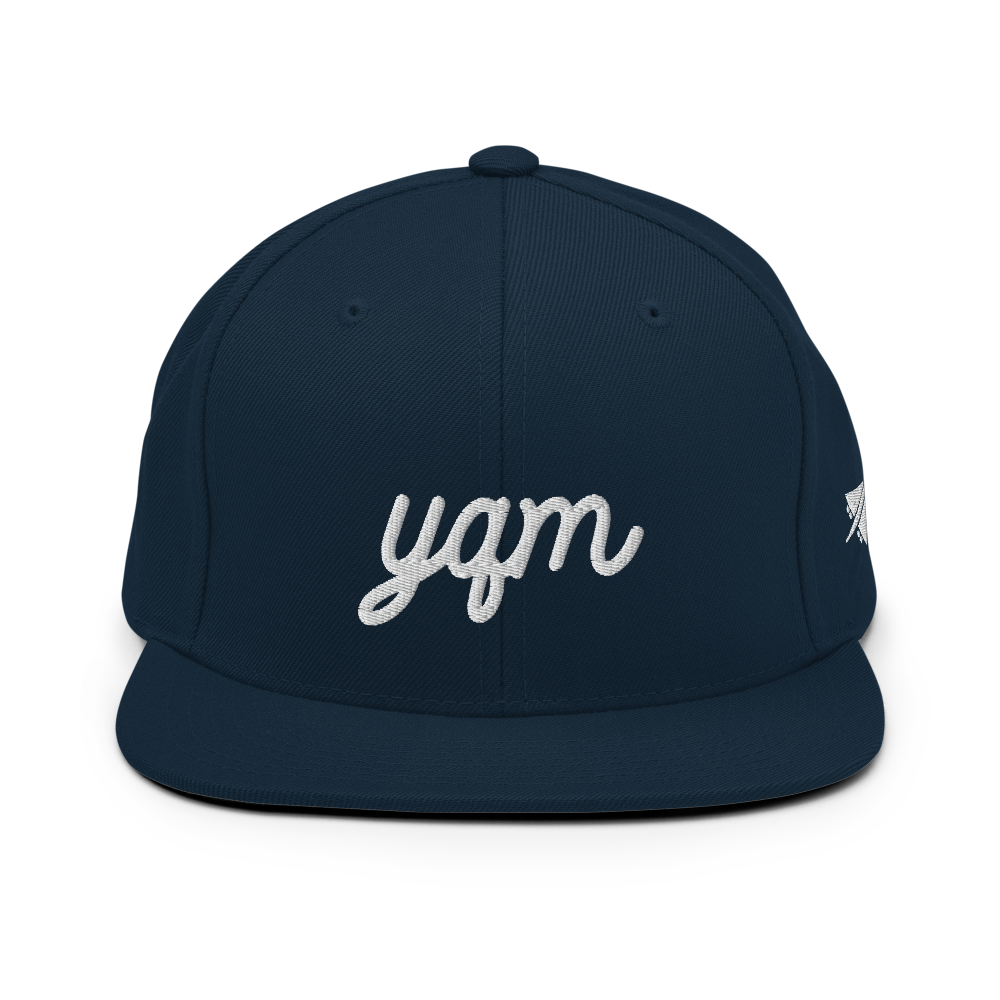 Vintage Script Snapback Hat • YQM Moncton • YHM Designs - Image 05
