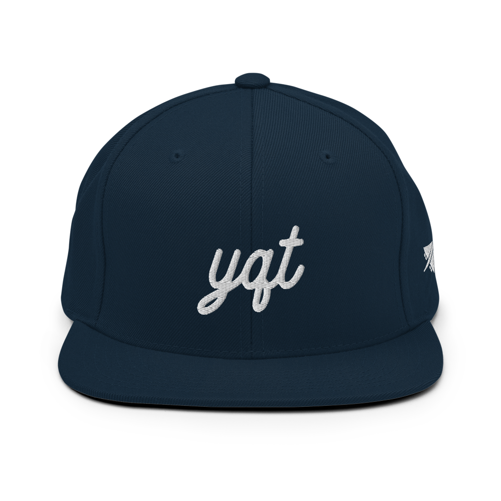 Vintage Script Snapback Hat • YQT Thunder Bay • YHM Designs - Image 05