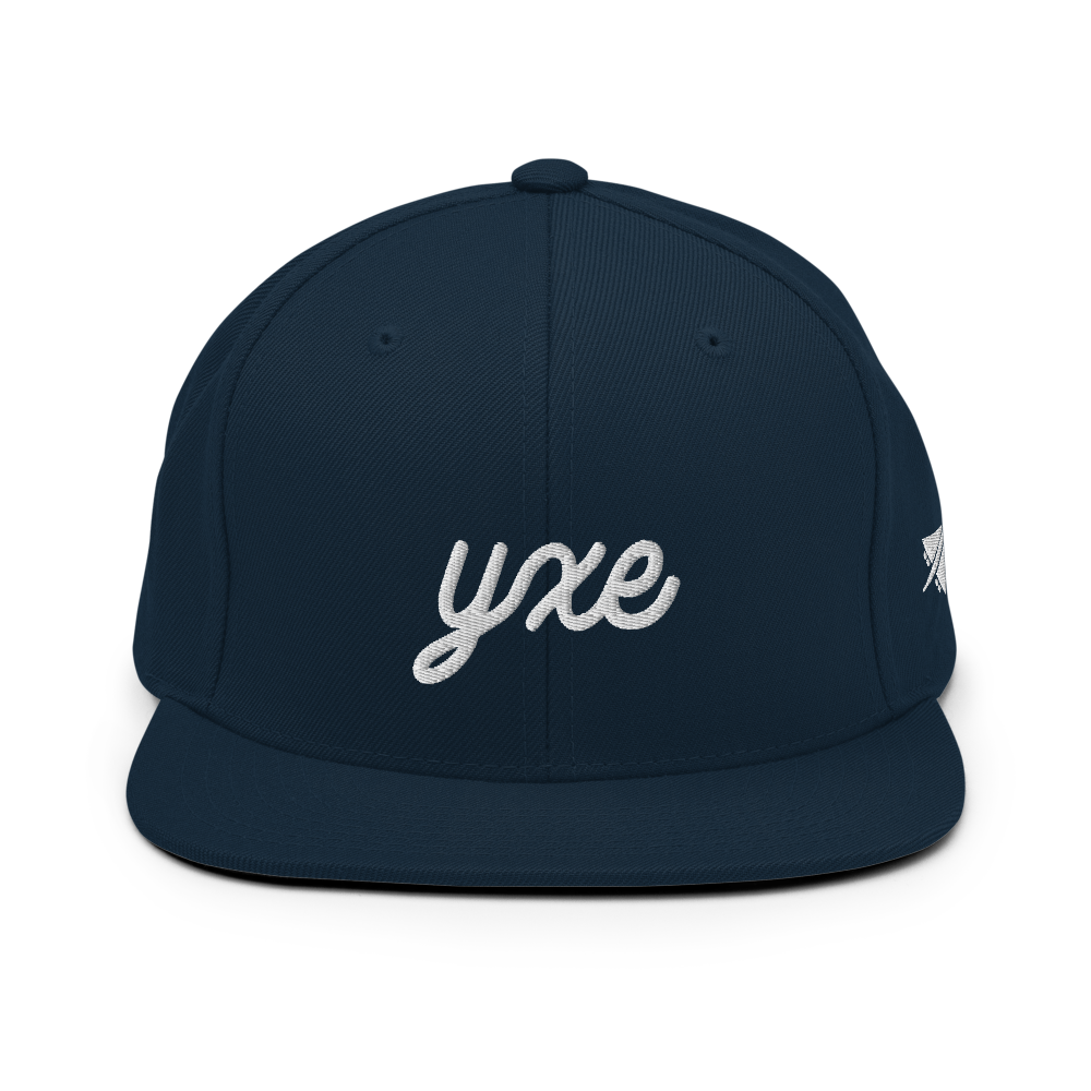 Vintage Script Snapback Hat • YXE Saskatoon • YHM Designs - Image 05