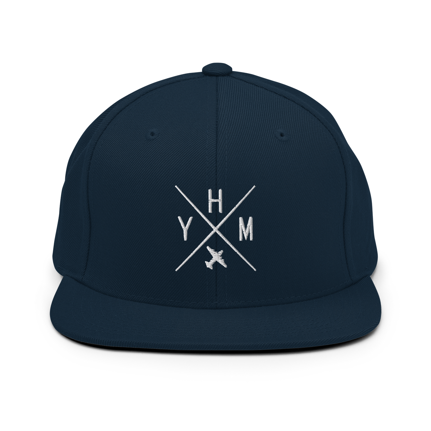 Crossed-X Snapback Hat • White Embroidery