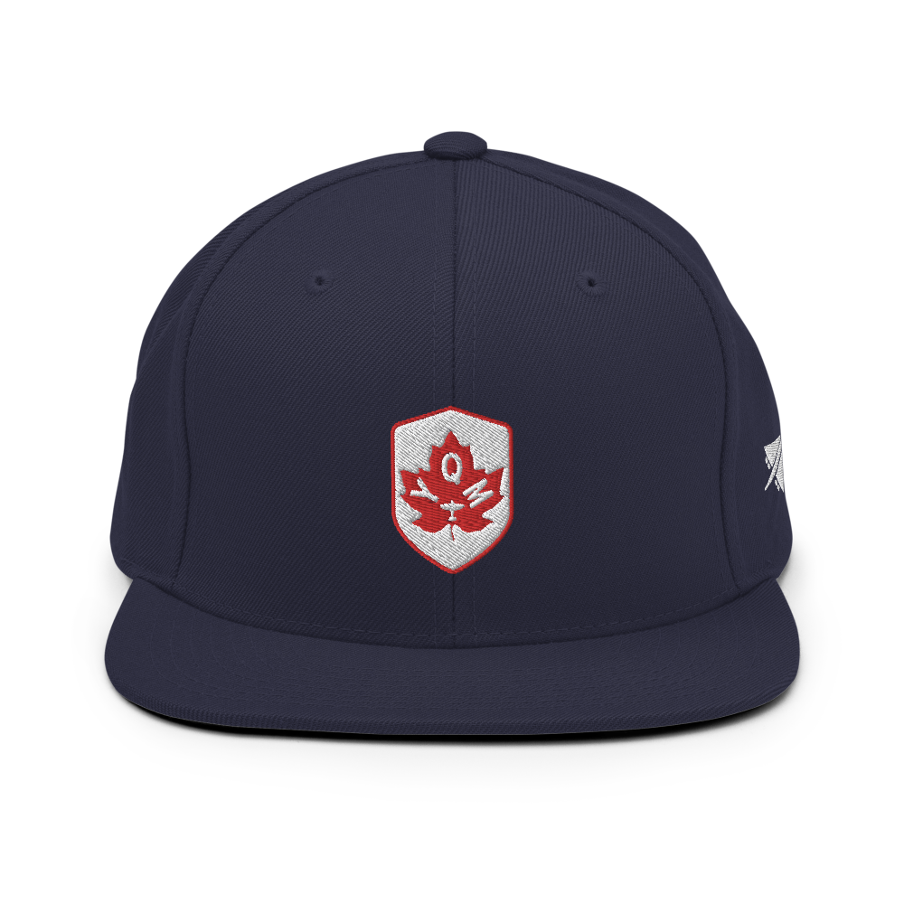 Maple Leaf Snapback Hat - Red/White • YQM Moncton • YHM Designs - Image 11